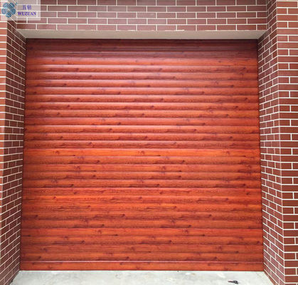 Mahogany Wood Grain Aluminium Roller Door / Automatic Roller Door