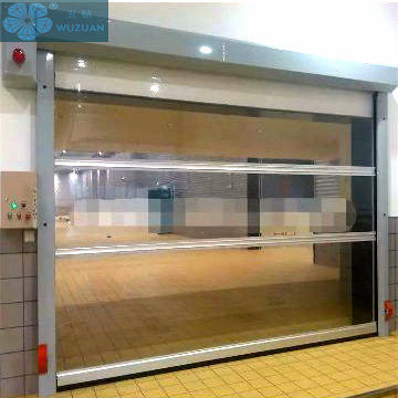                  Transparent Factory Fast Roller Shutter Automatic PVC High Speed Doors             