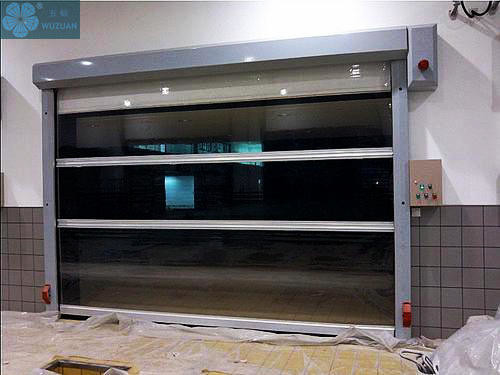                  Transparent Factory Fast Roller Shutter Automatic PVC High Speed Doors             