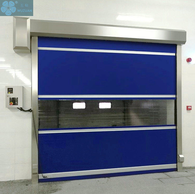                  Food Factory Automatic Rapid Roller Shutter Door PVC Fast Gate/Rapid Speed PVC Plastic Fast Rolling Door             